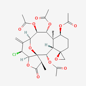 molecular formula C28H35ClO12 B1252942 Praelolide 