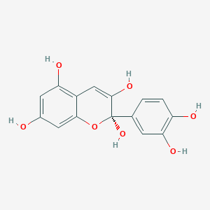 molecular formula C15H12O7 B12529428 (2R)-2-(3,4-Dihydroxyphenyl)-2H-1-benzopyran-2,3,5,7-tetrol CAS No. 658688-11-0