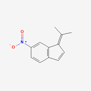 molecular formula C12H11NO2 B12529437 6-Nitro-1-(propan-2-ylidene)-1H-indene CAS No. 819871-84-6