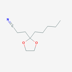 3-(2-Pentyl-1,3-dioxolan-2-YL)propanenitrile