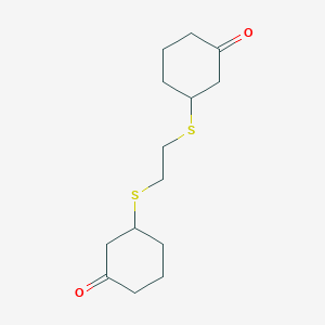 molecular formula C14H22O2S2 B12529496 Cyclohexanone, 3,3'-[1,2-ethanediylbis(thio)]bis- CAS No. 849409-11-6