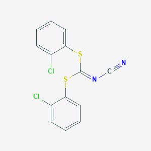 B125295 Bis[(2-chlorophenyl)sulfanyl]methylidenecyanamide CAS No. 152382-52-0