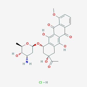 (7S,9S)-9-acetyl-7-[(2R,4S,5S,6R)-4-amino-5-hydroxy-6-methyloxan-2-yl]oxy-6,9,11-trihydroxy-4-methoxy-8,10-dihydro-7H-tetracene-5,12-dione;hydrochloride