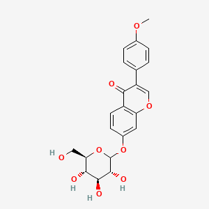 molecular formula C22H22O9 B1252972 3-(4-Methoxyphenyl)-7-[(3R,4S,5S,6R)-3,4,5-trihydroxy-6-(hydroxymethyl)oxan-2-yl]oxychromen-4-one 