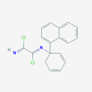 (1Z)-N~1~-[1-(Naphthalen-1-yl)cyclohexa-2,4-dien-1-yl]ethanebis(imidoyl) dichloride