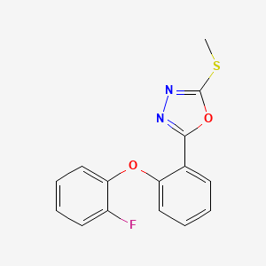 2-[2-(2-Fluorophenoxy)phenyl]-5-(methylsulfanyl)-1,3,4-oxadiazole