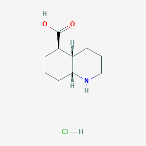 molecular formula C10H18ClNO2 B1252975 cis-Decahydroquinoline-5-carboxylic acid CAS No. 77823-96-2