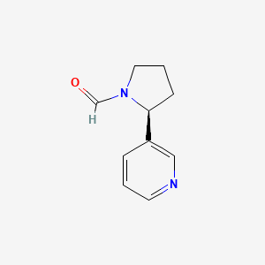 molecular formula C10H12N2O B1252984 (2S)-2-(Pyridin-3-yl)pyrrolidine-1-carbaldehyde CAS No. 38840-03-8