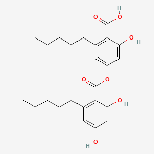 molecular formula C24H30O7 B1252991 Anziaic acid CAS No. 641-68-9