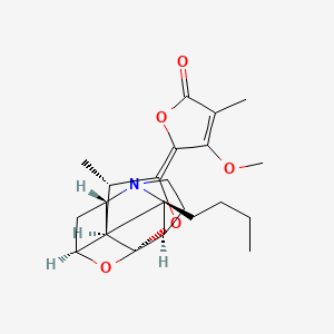 (5E)-5-[(1R,4S,5R,6S,8S,9R,13R)-9-butyl-4-methyl-2,14-dioxa-10-azapentacyclo[6.5.1.01,5.06,10.09,13]tetradecan-3-ylidene]-4-methoxy-3-methylfuran-2-one