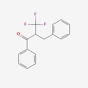 molecular formula C16H13F3O B12530193 1,3-Diphenyl-2-(trifluoromethyl)-1-propanone 