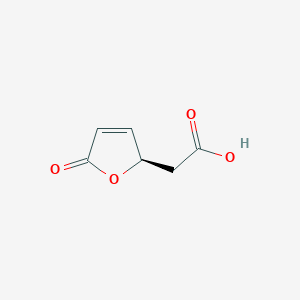 molecular formula C6H6O4 B1253020 (R)-5-oxo-2,5-dihydro-2-furylacetic acid 