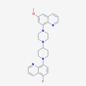 molecular formula C28H30FN5O B1253033 5-Fluoro-8-{4-[4-(6-methoxyquinolin-8-yl)piperazin-1-yl]piperidin-1-yl}Quinoline 