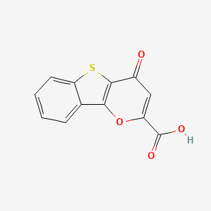 molecular formula C12H6O4S B1253059 4-Oxo-4H-(1)benzothieno(3,2-b)pyran-2-carboxylic acid CAS No. 40040-62-8