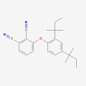 molecular formula C24H28N2O B12530617 3-[2,4-Bis(2-methylbutan-2-yl)phenoxy]benzene-1,2-dicarbonitrile CAS No. 651739-94-5