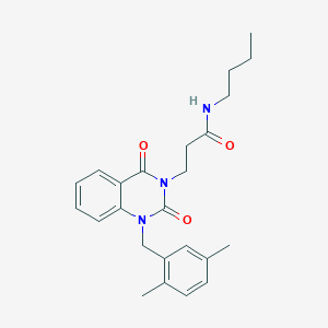 molecular formula C24H29N3O3 B1253076 N-丁基-3-[1-[(2,5-二甲苯基)甲基]-2,4-二氧代-3-喹唑啉基]丙酰胺 