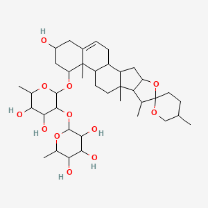 molecular formula C39H62O12 B1253102 2-[4,5-Dihydroxy-2-(16-hydroxy-5',7,9,13-tetramethylspiro[5-oxapentacyclo[10.8.0.02,9.04,8.013,18]icos-18-ene-6,2'-oxane]-14-yl)oxy-6-methyloxan-3-yl]oxy-6-methyloxane-3,4,5-triol 