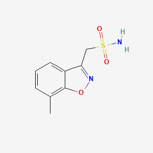 molecular formula C9H10N2O3S B1253106 1,2-Benzisoxazole-3-methanesulfonamide, 7-methyl- CAS No. 68936-38-9