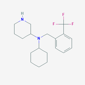 molecular formula C19H27F3N2 B12531222 N-Cyclohexyl-N-{[2-(trifluoromethyl)phenyl]methyl}piperidin-3-amine CAS No. 821781-38-8