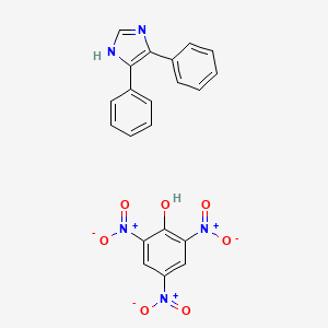 molecular formula C21H15N5O7 B12531223 4,5-diphenyl-1H-imidazole;2,4,6-trinitrophenol CAS No. 676265-81-9