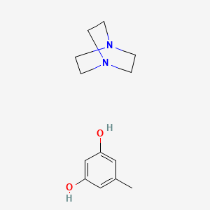 molecular formula C13H20N2O2 B12531283 1,4-Diazabicyclo[2.2.2]octane;5-methylbenzene-1,3-diol CAS No. 843663-45-6