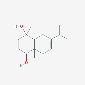 molecular formula C15H26O2 B1253129 7,10-Dihydroxy-1,7-dimethyl-4-isopropylbicyclo[4.4.0]dec-3-ene 