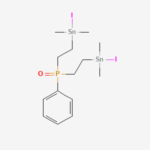 Bis{2-[iodo(dimethyl)stannyl]ethyl}(oxo)phenyl-lambda~5~-phosphane