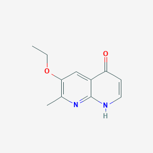molecular formula C11H12N2O2 B125313 6-Ethoxy-7-methyl-1,8-naphthyridin-4-ol CAS No. 151099-09-1