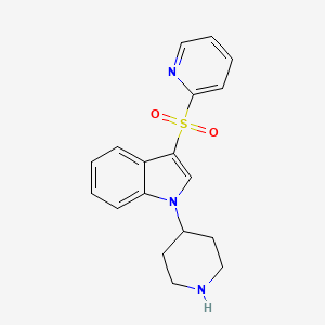 1H-Indole, 1-(4-piperidinyl)-3-(2-pyridinylsulfonyl)-