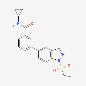 Benzamide, N-cyclopropyl-3-[1-(ethylsulfonyl)-1H-indazol-5-yl]-4-methyl-