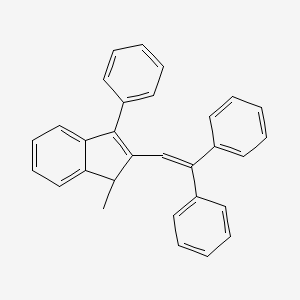 molecular formula C30H24 B12531429 1H-Indene, 2-(2,2-diphenylethenyl)-1-methyl-3-phenyl- CAS No. 869780-34-7