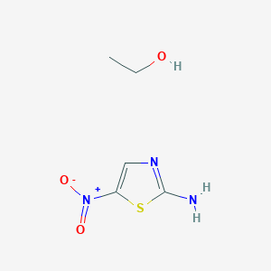 molecular formula C5H9N3O3S B12531452 2-Amino-5-nitrothiazole monoethanol solvate CAS No. 676553-12-1