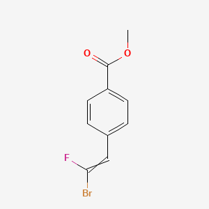 molecular formula C10H8BrFO2 B12531463 Methyl 4-(2-bromo-2-fluoroethenyl)benzoate CAS No. 808132-85-6