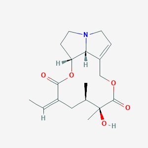 molecular formula C18H25NO5 B1253148 (1R,4Z,6R,7S,17R)-4-ethylidene-7-hydroxy-6,7-dimethyl-2,9-dioxa-14-azatricyclo[9.5.1.014,17]heptadec-11-ene-3,8-dione 