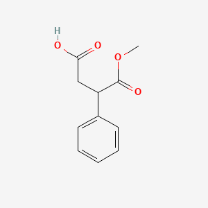 molecular formula C11H12O4 B1253153 4-Methoxy-4-oxo-3-phenylbutanoic acid 