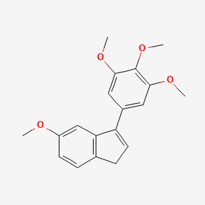 molecular formula C19H20O4 B12531584 5-Methoxy-3-(3,4,5-trimethoxyphenyl)-1H-indene CAS No. 667876-29-1