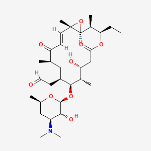 molecular formula C31H51NO9 B1253159 2-[(1S,2S,3R,7R,8S,9S,10R,12R,14E,16S)-9-[(2S,3R,4S,6R)-4-(dimethylamino)-3-hydroxy-6-methyloxan-2-yl]oxy-3-ethyl-7-hydroxy-2,8,12,16-tetramethyl-5,13-dioxo-4,17-dioxabicyclo[14.1.0]heptadec-14-en-10-yl]acetaldehyde 