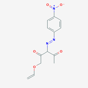 molecular formula C13H13N3O5 B12531598 1-(Ethenyloxy)-3-[(E)-(4-nitrophenyl)diazenyl]pentane-2,4-dione CAS No. 828913-09-3