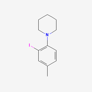 molecular formula C12H16IN B12531602 1-(2-Iodo-4-methylphenyl)piperidine 