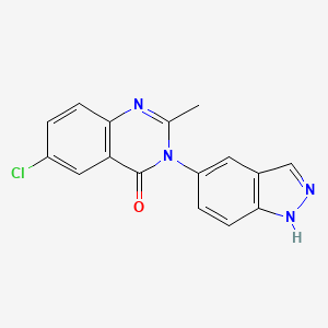 6-Chloro-3-(1H-indazol-5-yl)-2-methylquinazolin-4(3H)-one