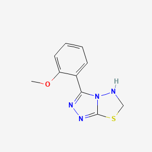 molecular formula C10H10N4OS B12531612 3-(2-Methoxyphenyl)-5,6-dihydro-[1,2,4]triazolo[3,4-b][1,3,4]thiadiazole 