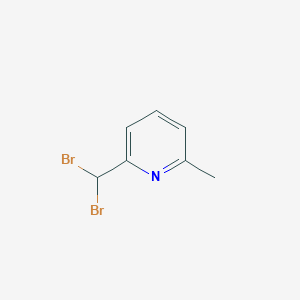 molecular formula C7H7Br2N B12531627 Pyridine, 2-(dibromomethyl)-6-methyl- CAS No. 681459-98-3