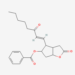molecular formula C22H26O5 B1253164 5-(Benzoyloxy)-3,3a,4,5,6,6a-hexahydro-4-(3-oxo-1-octenyl)-2H-cyclopenta(b)furan-2-one 