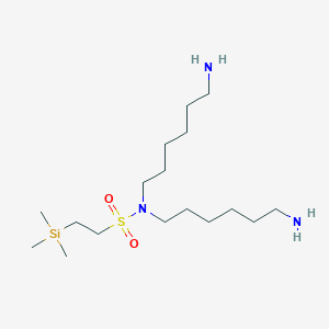 molecular formula C17H41N3O2SSi B12531665 N,N-Bis(6-aminohexyl)-2-(trimethylsilyl)ethane-1-sulfonamide CAS No. 652130-77-3