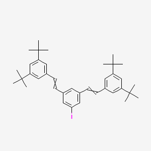 molecular formula C38H49I B12531678 1,1'-[(5-Iodo-1,3-phenylene)di(ethene-2,1-diyl)]bis(3,5-di-tert-butylbenzene) CAS No. 835595-36-3