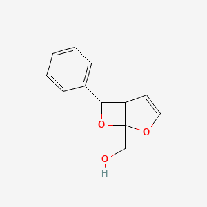 molecular formula C12H12O3 B12531680 (6-Phenyl-2,7-dioxabicyclo[3.2.0]hept-3-en-1-yl)methanol CAS No. 141945-93-9