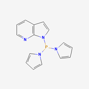 molecular formula C15H13N4P B12531694 1-[Di(1H-pyrrol-1-yl)phosphanyl]-1H-pyrrolo[2,3-b]pyridine CAS No. 663219-76-9