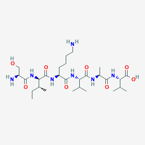 molecular formula C28H53N7O8 B12531696 L-Seryl-D-isoleucyl-L-lysyl-L-valyl-L-alanyl-L-valine CAS No. 655230-53-8