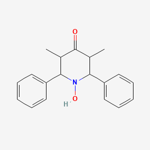 molecular formula C19H21NO2 B12531705 4-Piperidinone, 1-hydroxy-3,5-dimethyl-2,6-diphenyl- CAS No. 677007-17-9