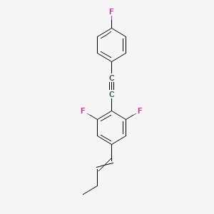 5-(But-1-en-1-yl)-1,3-difluoro-2-[(4-fluorophenyl)ethynyl]benzene